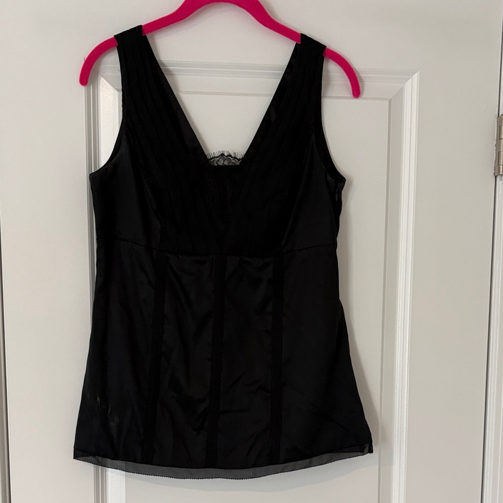 Black Lace-Trim Tank Camisole - Women Intimates